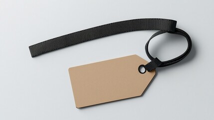 Leinwandbilder - Rectangular label tag with beveled edges smooth matte finish and a sturdy strap   perfect organizational accessory for product display inventory management and storage on a clean white background
