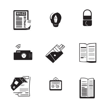 Newspaper In cartoon, hand-drawn flat style. image for social media, websites and UI. Isolated 2D vector design in logo, icon, sketch style, simple line vector, single color. AI Generative Art.
