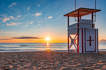 Sticker - sunset on the beach