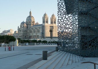 marseille cathedral and modern architecture