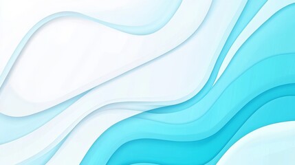 Aufkleber - Abstract blue modern background with smooth lines and dynamic waves, creating a fluid, energetic motion that conveys a sense of futuristic technology, digital innovation, and clean design aesthetics