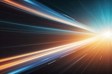 Poster - Dynamic Light Waves Abstract Energy Flow Background with Contemporary Design