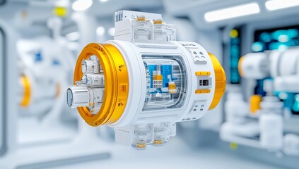 Poster - Technology's New Era. Copy space, panorama, stock photography.