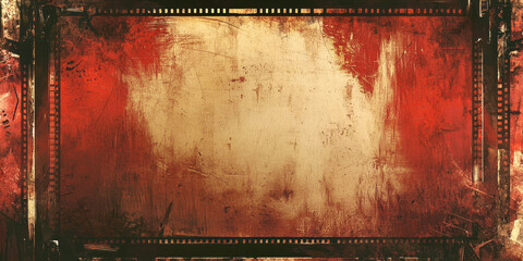 Poster - A red and white background with a blurry red line