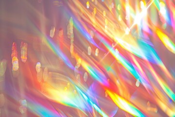 Wall Mural - rainbow light refraction overlay effect for photos and mockups