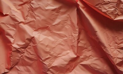 Wall Mural - Abstract Coral Paper Texture: A close-up, high-resolution image of crumpled coral paper. The texture is soft, inviting, and perfect for a variety of design projects.