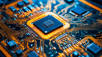 Poster - Generic information technology, computer architecture or artificial intelligence abstract concept composition