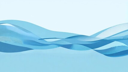 Poster - Serene and Calming Abstract Blue Waves Smooth Graphic Design Background with Textured Elements for Relaxation and Inspiration