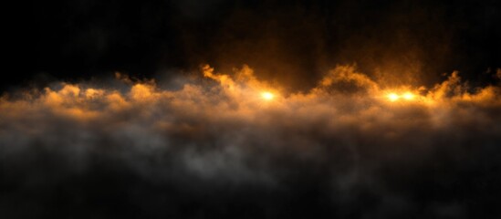 Wall Mural - dense fog light mysterious atmosphere.