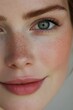 © Murda - Close-up of a woman's face with freckles.