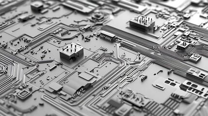Poster - Abstract circuit board texture.