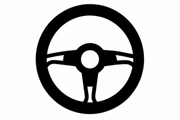 Wall Mural - Steering wheel vector icon, driving wheel silhouette, Car Steering wheel vector illustration