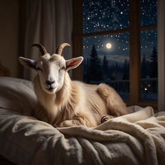 Wall Mural - portrait of a goat