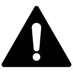 Canvas Print - other danger ahead sign, exclamation mark in triangle symbol, black and white illustration isolated 