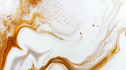 Poster - Abstract White and Brown Swirl Artwork
