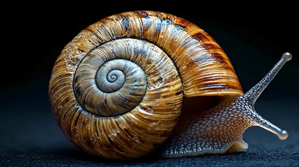 Wall Mural - Snail Shell Macro Photography