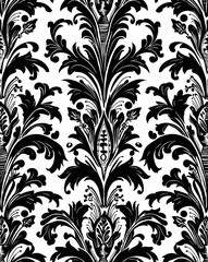 Wall Mural - Elegant black and white style and design in illustration background