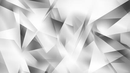 Poster - Abstract white and grey geometric pattern displaying dynamic shapes and textures in a contemporary design
