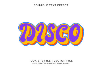Poster - 3D Disco Retro style text effect