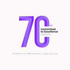 Wall Mural - 70 years anniversary celebrations logo concept