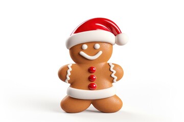 Wall Mural - Santa ginger bread gingerbread snowman dessert.