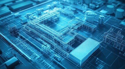 Poster - A Wireframe Model of a Complex Industrial Facility