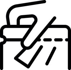 Poster - Hand swiping a credit card at a payment terminal, representing online shopping, secure transactions, and convenient payment methods