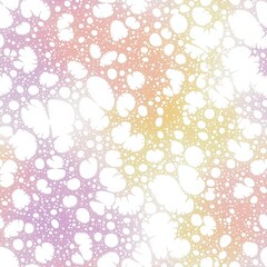 Leinwandbilder - Intricate seamless pattern with colorful bubbles on a soft pastel background, perfect for fabric or wallpaper design