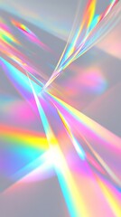 Poster - A colorful, abstract image with a rainbow and a white background