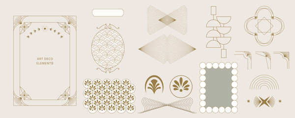 Wall Mural - vintage deco frame and border. abstract decoration element object