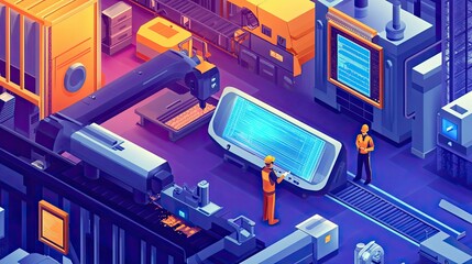 Poster - Automated Factory with Workers Monitoring Production Lines