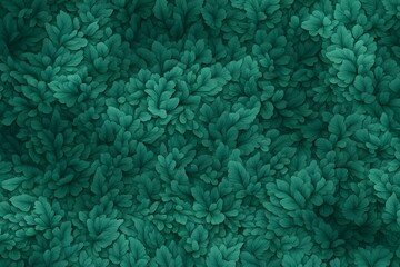 Wall Mural - A burst of leafy textures in emerald green with soft blurred transitions, Ai Generated