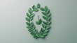 © pkproject - Green Leaf Emblem on Minimalist Corporate Responsibility Report