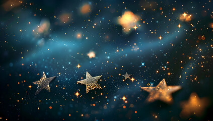 Poster - A starry night sky with twinkling stars in the background