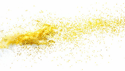 Poster - A white background with yellow glitter sprinkled across