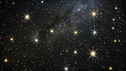 Poster - A starry night sky with twinkling stars in the background