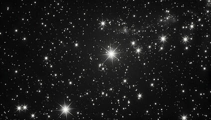 Poster - A starry night sky with twinkling stars in the background