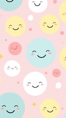 Canvas Print - Smiley face pattern backgrounds smiley.