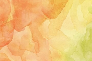 Poster - A beautiful watercolor background featuring soft hues of orange and green, perfect for artistic projects, invitations, and creative designs.