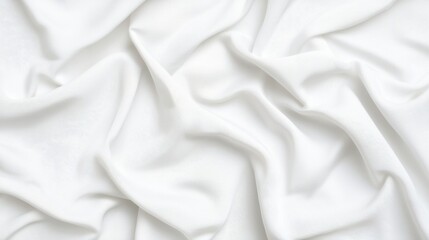 Poster - Elegant white fabric with soft, flowing texture, perfect for backgrounds, fashion, or interior design projects. Ideal for creative graphy.