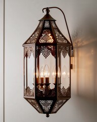 Wall Mural - Ornate filigree lantern with lace inspired metalwork for romantic lighting