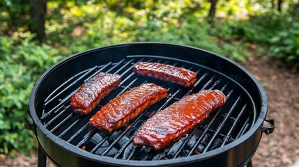 in a barbecue, where the meat is thoroughly grilled, and where the air is constantly roiling, the co