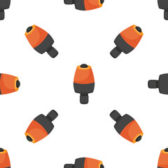 Poster - Bicycle light seamless vector pattern repeating on white background