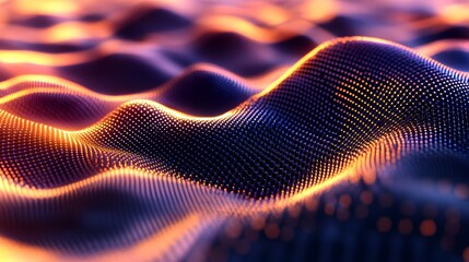 Poster - Abstract representation of waves with vibrant colors and textures.
