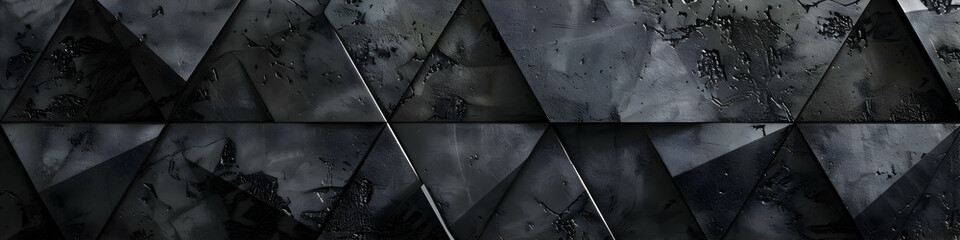 Poster - Dark gray background with dark gray triangles and texture