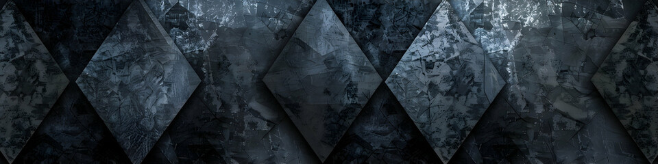 Poster - black and gray grunge background with diamond