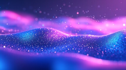 Poster - A blue and purple background with a lot of sparkles