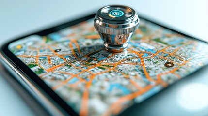 Poster - Dynamic GPS Navigation, immersive 3D visualization, ultra HD clarity, smooth looping interface, enhancing user experience in open environments and precise localization.