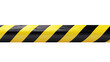 © S A H I N  - Horizontal black and yellow caution tape isolated on transparent background
