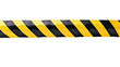 © S A H I N  - Horizontal black and yellow caution tape isolated on transparent background
